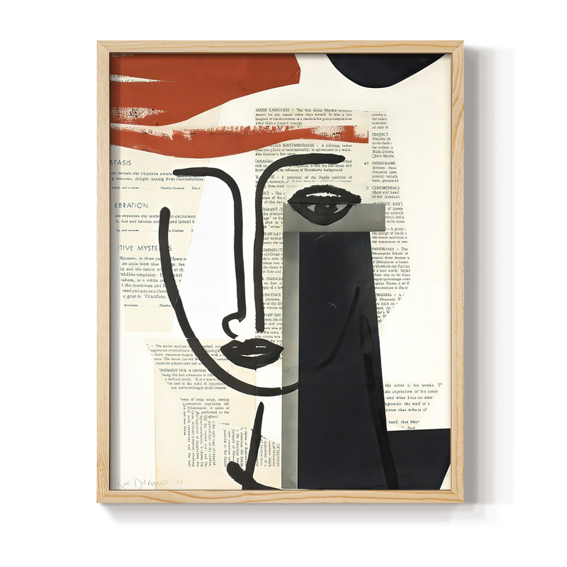 «Face of A Century VI», reproduction encadrée - bois massif, 11" H x 9" W