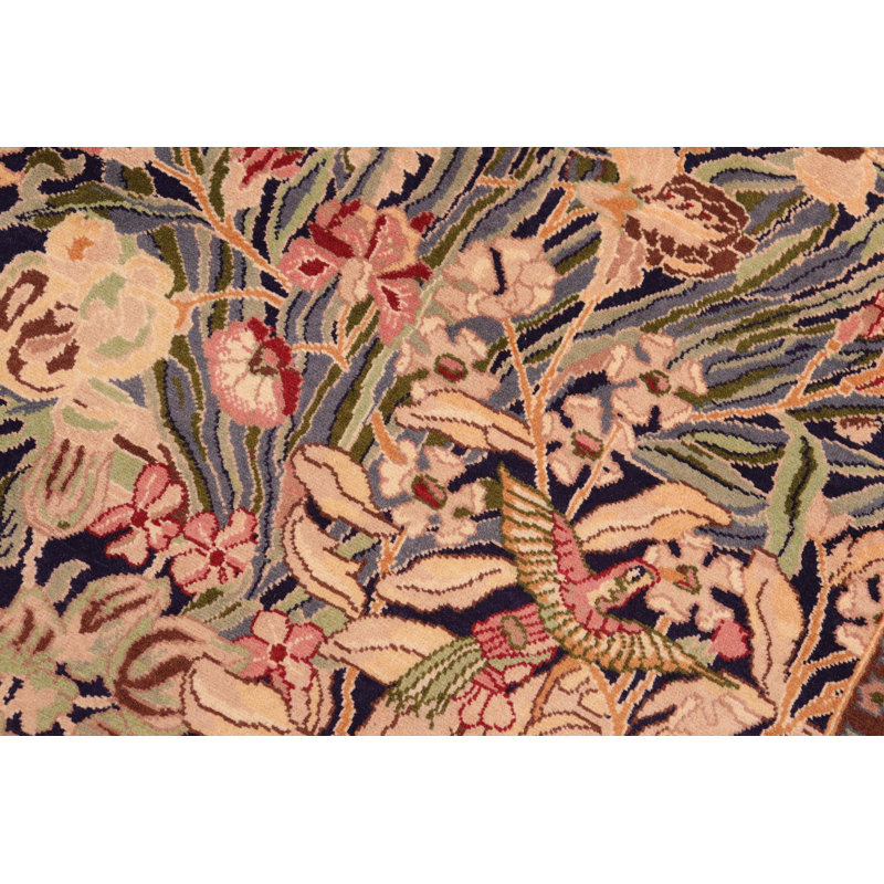 Tapis oriental en laine noué à la main beige / vert / bleu 8 pi 1 po x 10 pi 2 po Padriac
