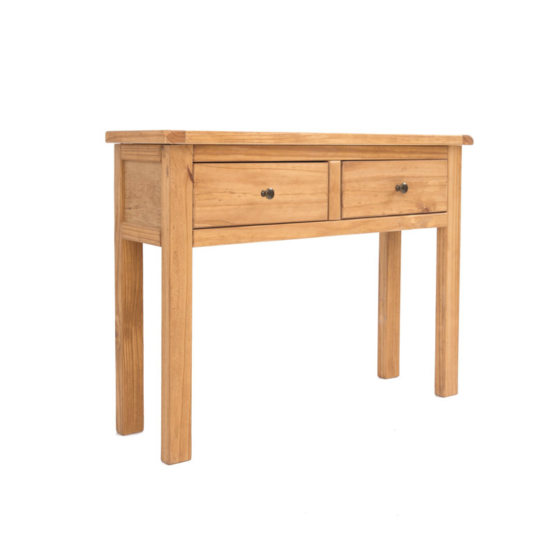 Rosewood 100cm Console Table, Wood/Brass