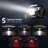 Lepro LED Headlamp Rechargeable - Super Bright Head Lamp with 5 Modes for Camping & Hiking Gear Essentials, IPX4 Waterproof Headlight Flashlight with Red Light, USB Cable Included