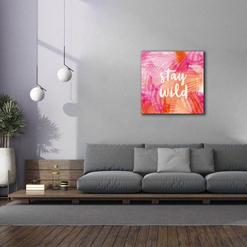 «Boho Tropical Sign 1» par Danhui Nai, art mural sur toile, H 37 po x l 37 po