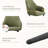Modern Fabric Upholstered Dining ArmChair with Metal Legs, Ergonomic Back-577543352