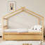 Lit double en bois avec lit gigogne simple