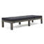 Chaise longue en osier pour cour près de la piscine, noir