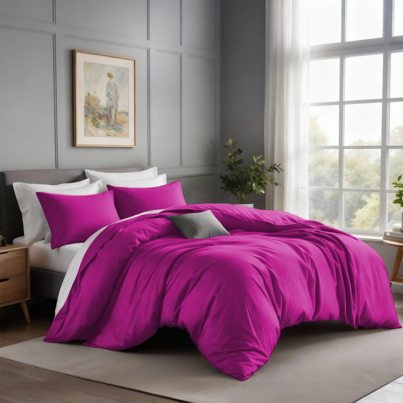 Ensemble de housse de couette en microfibre de luxe gris - literie de qualité hôtelière, ultra-douce, durable et légère avec taies d'oreiller assorties