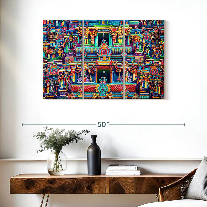 Adella Meenakshi, sculptures d'Amman, H 24 po x l 38 po