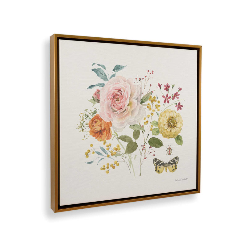 Impression sur toile Summe, Impression encadrée sans passe-partout, H 13,5 po x l 13,5 po, Doré