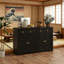 Buffet de rangement de cuisine avec portes de style grange et armoire à tiroirs
