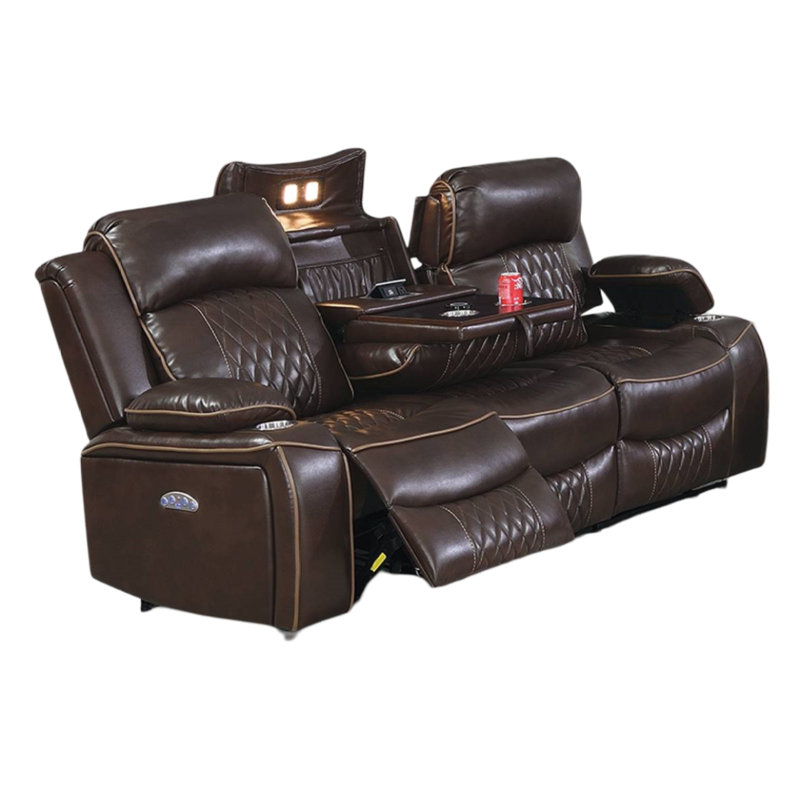 Canapé moderne 1 pièce Power Motion, Brun