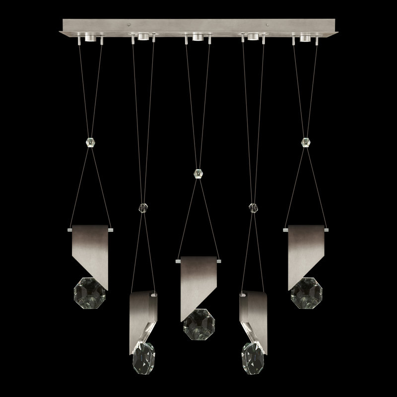 Aria 5 - Light LED Pendant, Soft Ombre Silver