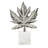 7X3x10.5" Aluminum Leaf On Marble Base