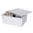 Rebrilliant Plastic Storage Bin With Lid, White Basket With Handle For Organizing, Multipurpose For Classroom, Drawers, Desktop, Office, Playroom, Shelves, Closets-1858038238-1855046557
