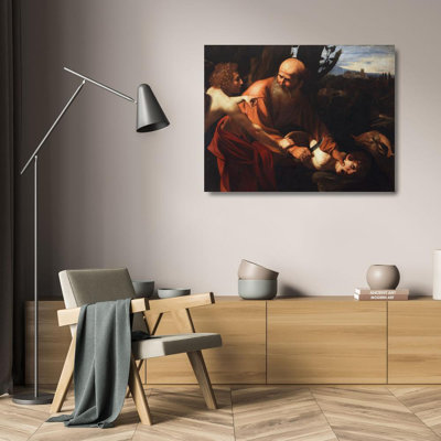 "Sacrifice d'Isaac" par Caravaggio - Toile tendue avec châssis