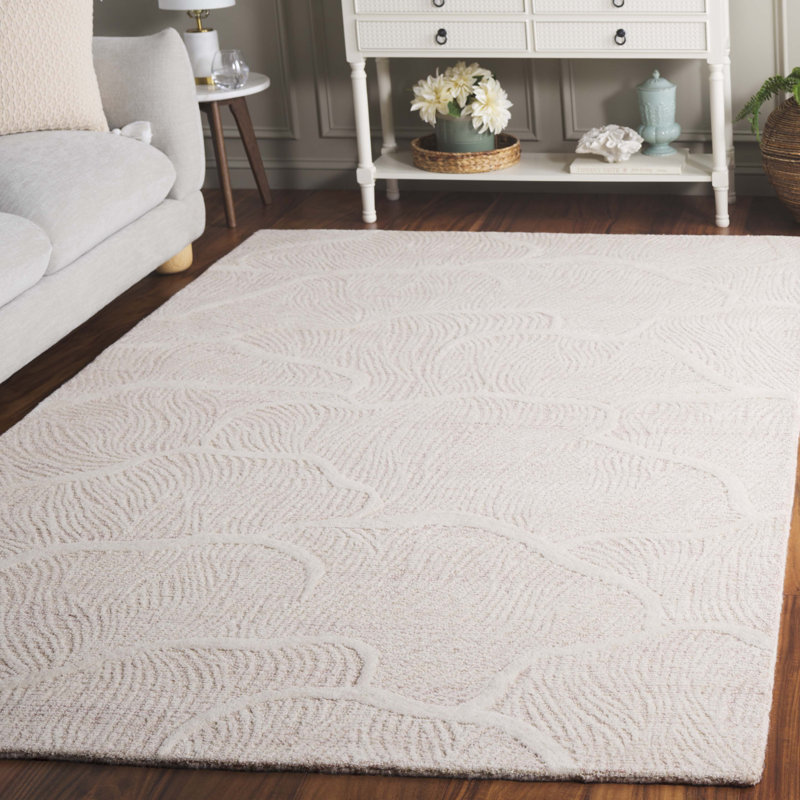 Naohiro 402 Hand Tufted Wool Pile Abstract Rug, Rectangle 5' x 8'