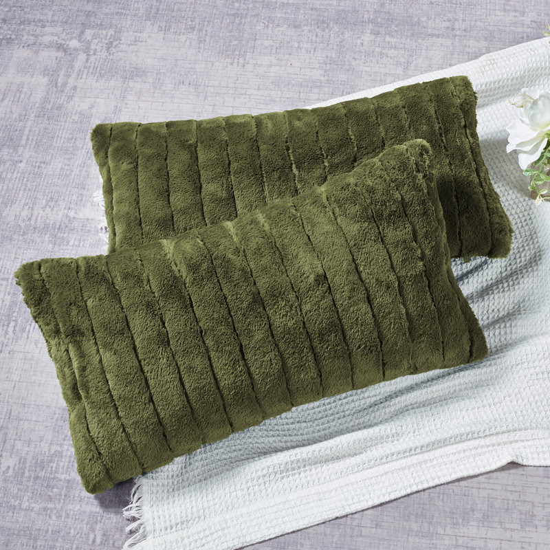 Rectangular Lumbar Cushion Cover, Olive