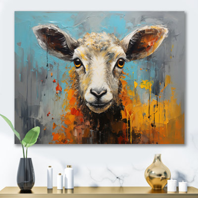 «Teal Palette Knife Knife», reproduction d'art sur toile