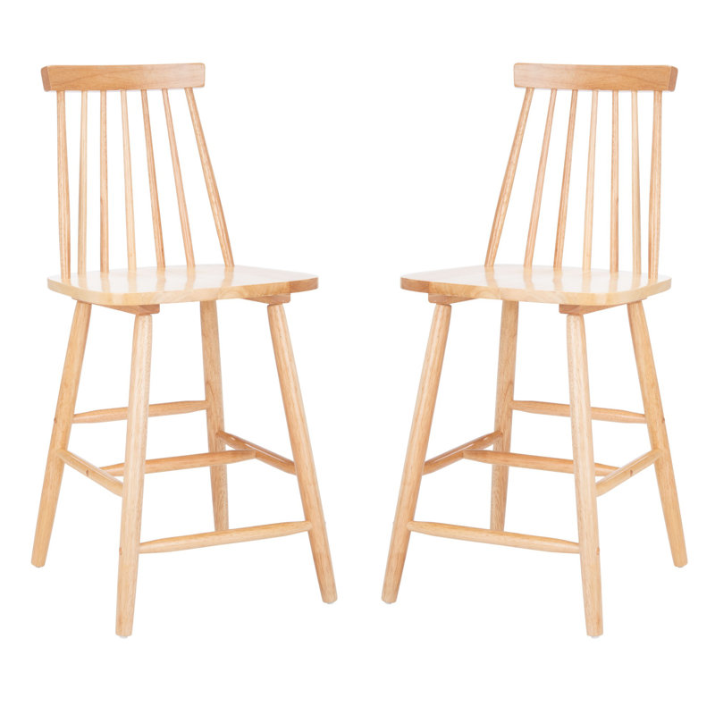 Solid Wood Counter Stool, Beige, Counter Stool (61cm Seat Height)