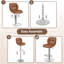 Height Adjustable Modern Faux Leather Swivel Bar Stools-658458823