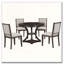 Ensemble de salle à manger extensible 5 pièces rétro avec placage de chêne et base en diamant-955517463