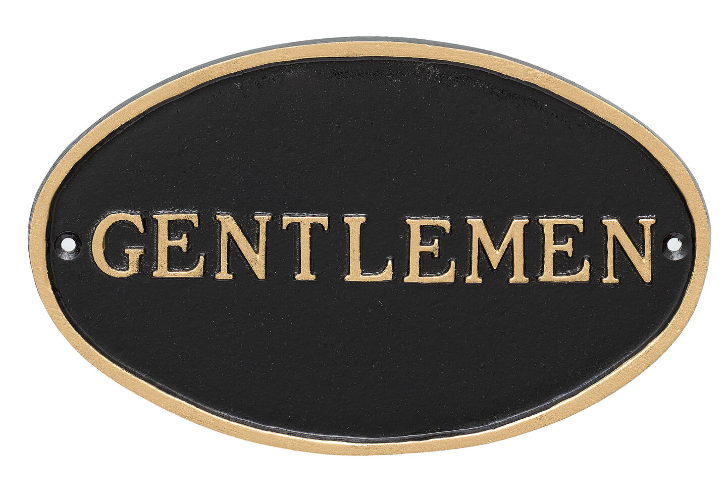 Montague Metal Products Oval Gentlemen Restroom Statement Address ...