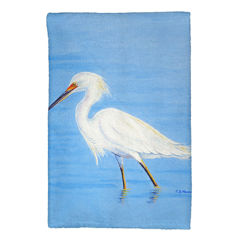 Serviette à main snowy aigrette
