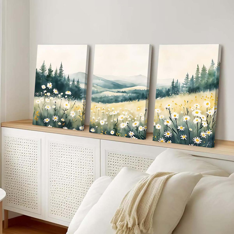 3 Piece Wrapped Canvas Print, 40 cm H x 90 cm W