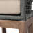 Acala Hareton Outdoor Patio 5 Piece Dining Set In Weathered Eucalyptus Wood With Gray Rope And Taupe Olefin Cushions