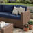 7 Piece Sectional Seating Group With , Coffee Table, 6317Bu-A-124609706