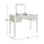 Ensemble coiffeuse avec tabouret et miroir Salyer-535590351