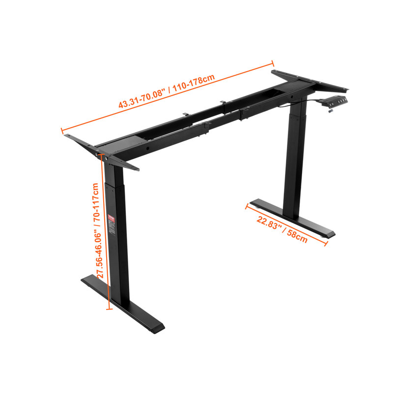Abinaash Table Base, Brown/Black