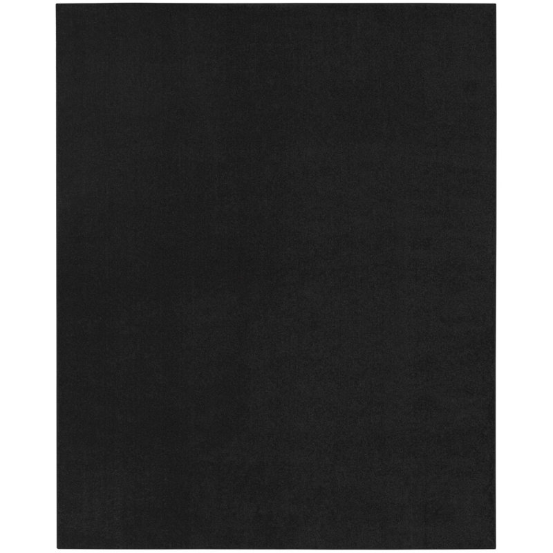 Tapis intérieur / extérieur noir Mullican Sandy, Rectangle 9 pi x 12 pi