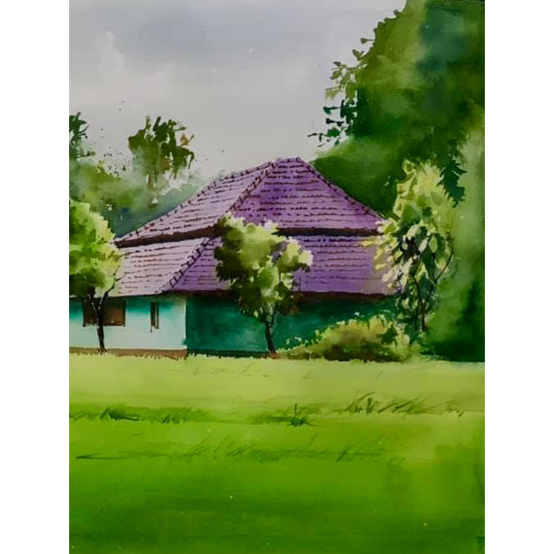 Art de paysage naturel | Aquarelle par Abhijeet Bahadure