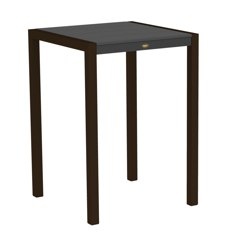 Table de bar POLYWOOD Surf City, Bronze texturé / Pierre angulaire, 30 po x 30 po