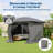 11.5' x 11.5' Hexagonal Pop-Up Gazebo Tent with One-Push Setup, Removable Mesh Panels & Wind Cloths, Outdoor Canopy Shelter for Camping, Backyard Parties, and Events-124611354-124611358