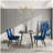 Black Modern Kitchen Dining MDF Table For Smart Home