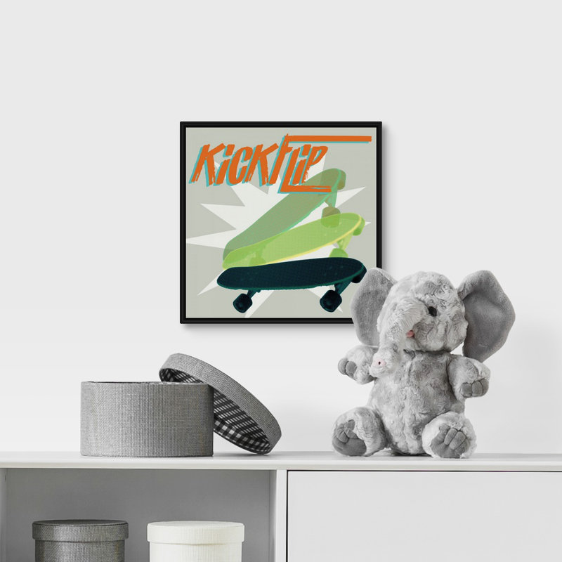« sk8r iii », art sur toile Persaud, H 12 po x l 12 po x P 1,75 po, Cadre flottant noir