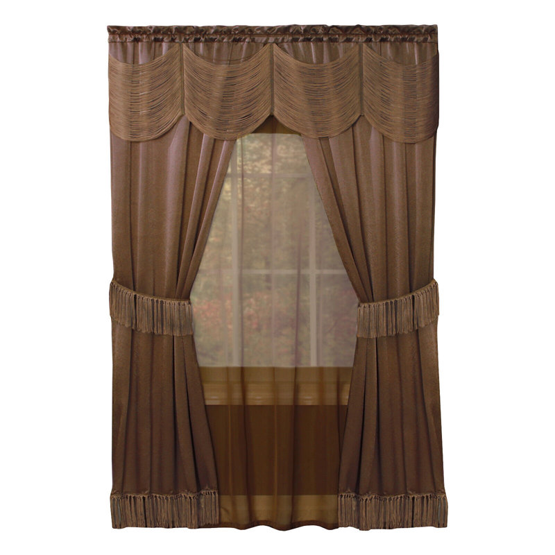 Ahnyla Room Darkening Curtain Pair, Brown, 52" W x 84" L