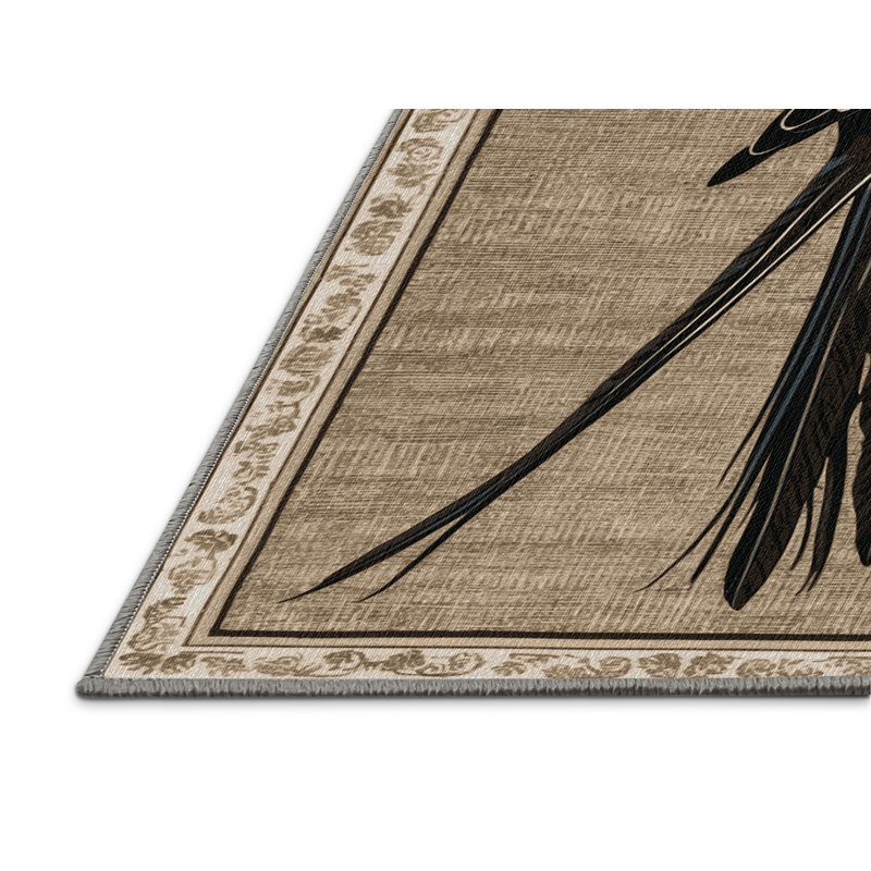 Washable Fork tailed Flycatcher Birds Area Rug, Runner 2' x 4'