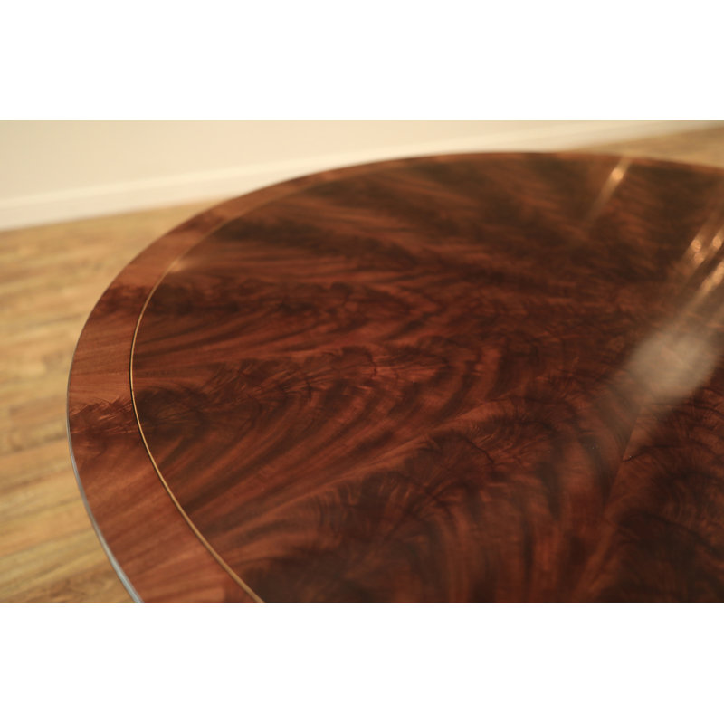 Round Mahogany Wood Dining Table