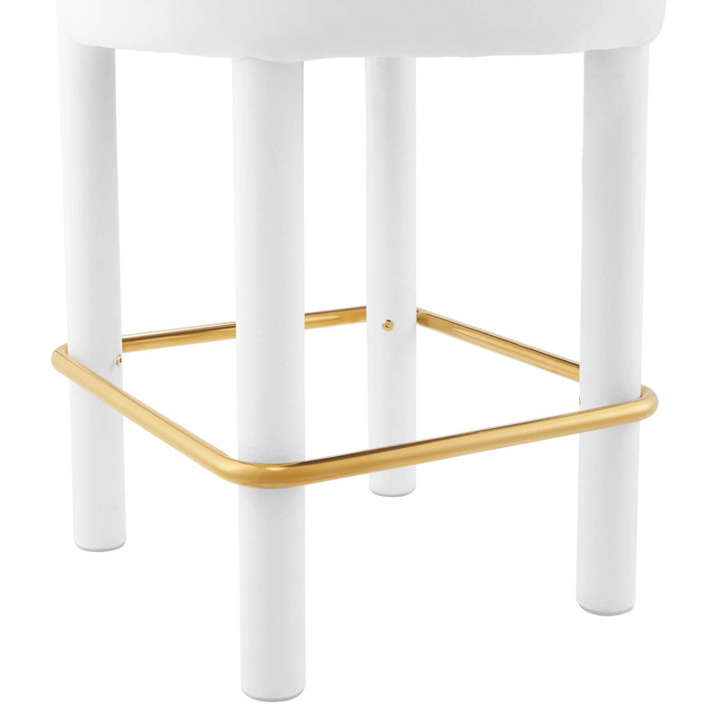 Modway Toulouse Counter/Bar Stool, Counter Stool (26” Seat Height), White