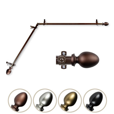Djeneba Steel Adjustable Single Curtain Rod