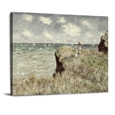 The Cliff Walk at Pourville Vintage Wall Art Canvas Prints 20x16, Claude Monet Classic Art Reproductions. Giclee Print& Museum Quality for Wall Decor.