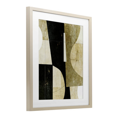 «Earth Tone Collage Shapes», reproduction imprimée sous verre, conception de Suzanne Nicoll