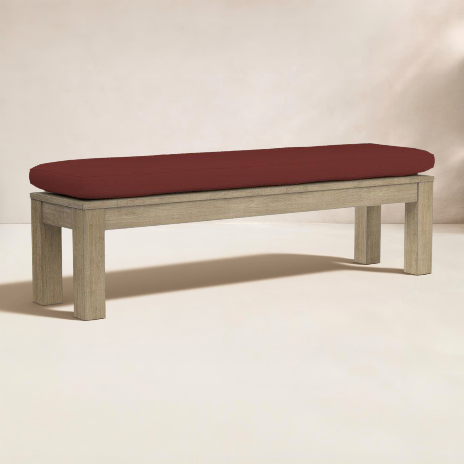 Vienna 72" Teak Picnic Bench, Canvas Henna Sunbrella® Canvas
