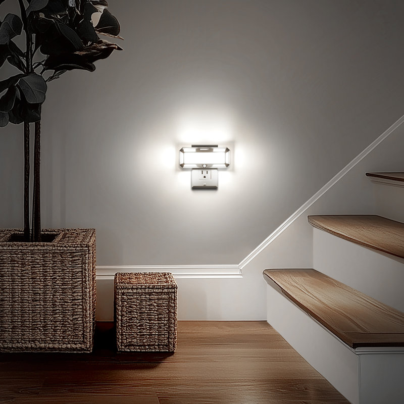 Plug In Night Light, 5000K Daylight, 2W, Wall Light Style, Sliding Dimmer, Light Sensor
