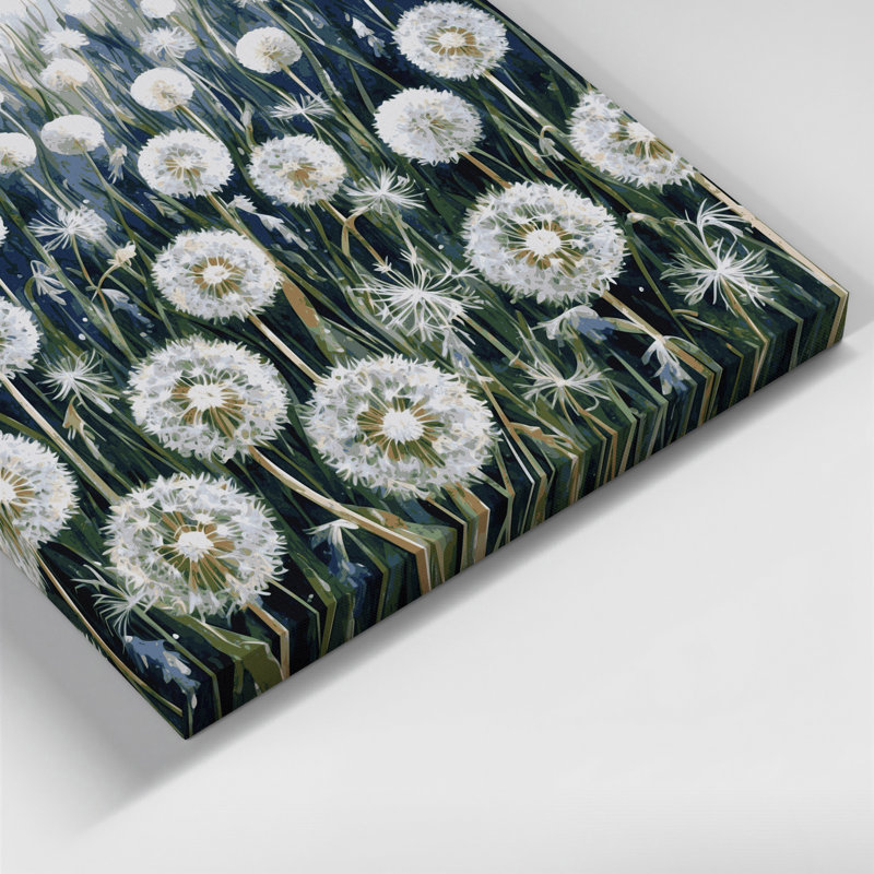 Art mural sur toile Botanical Dandelion, H 8 po x l 10 po