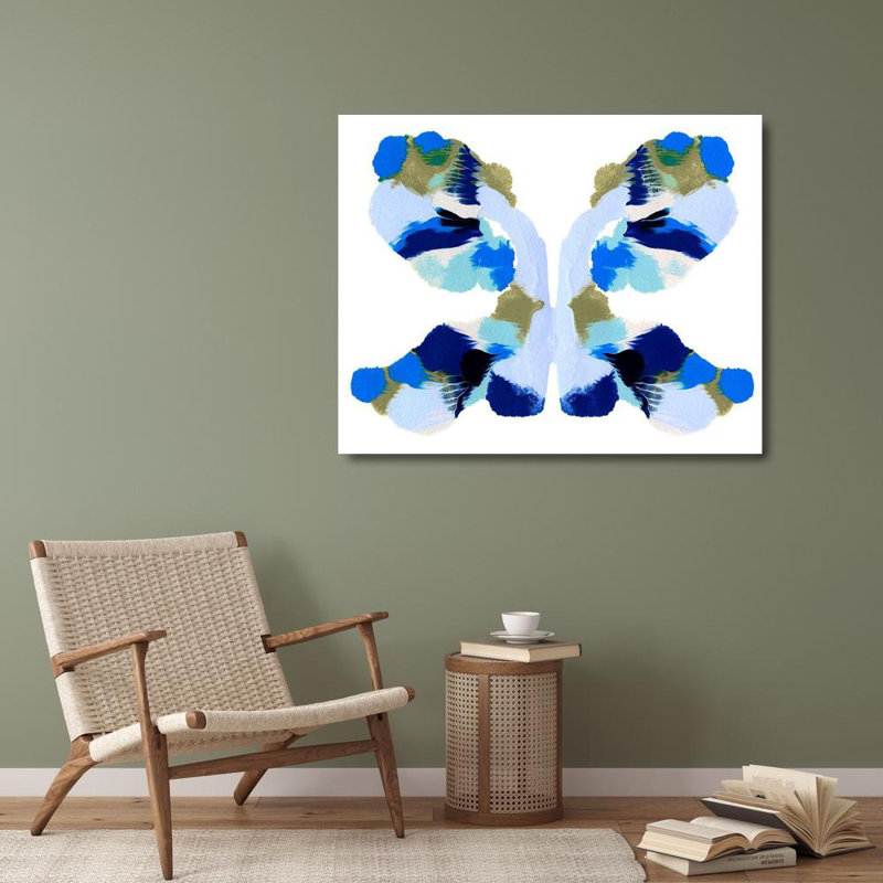 Orren Ellis Caroline, art sur toile tendue avec Emma, Rorschach Mariposa V, H 28 po x l 34 po