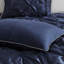 Édredon 7 pièces avec couvre-oreillers et jupe de lit assortis bleu marine-121400205-121400212