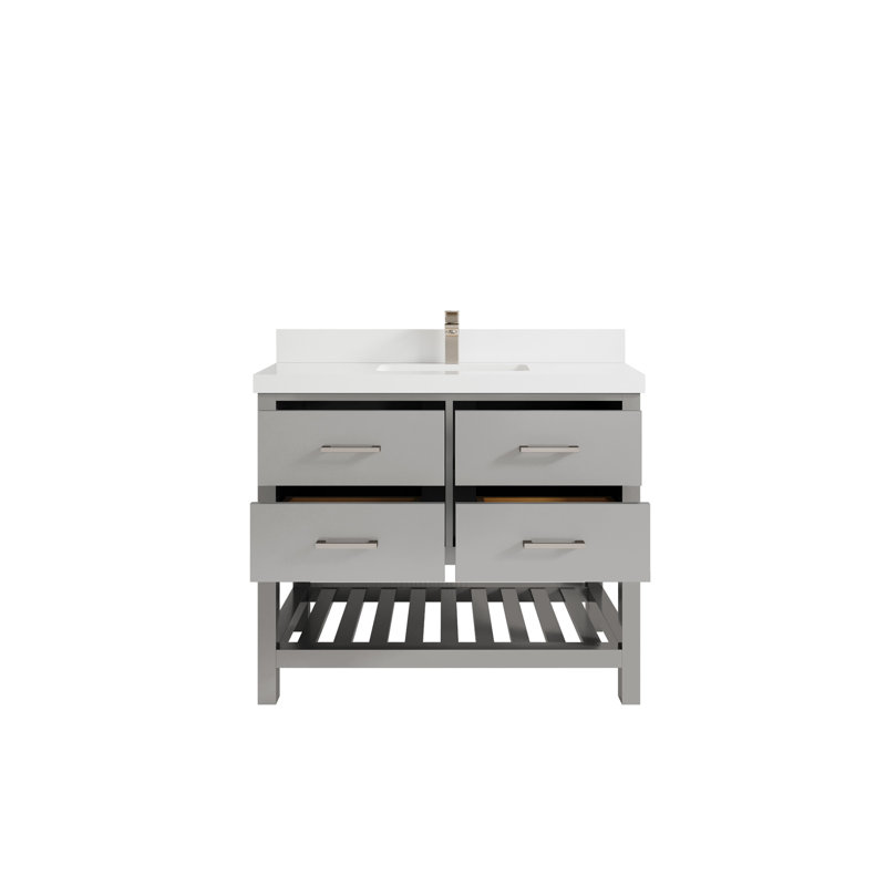 Ensemble de meuble-lavabo simple l 42 po Parker, Blanc