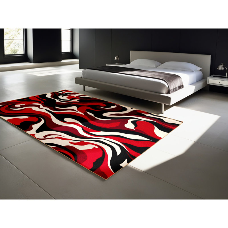 Ruby Drift Rug, Square 5'